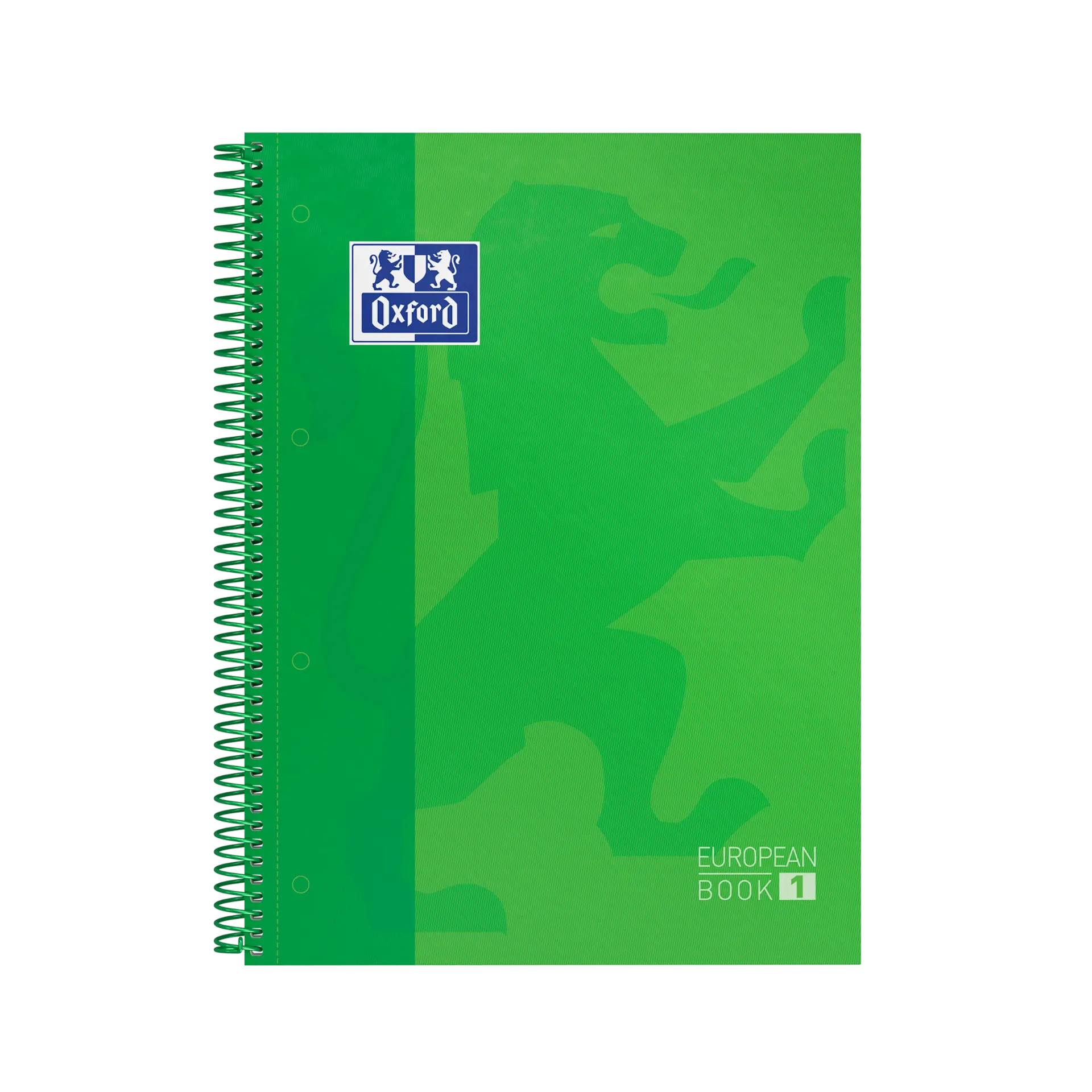 [100430199] CUADERNO OXFORD EUROPEAN BOOK 1 TAPA EXTRADURA VERDE MANZANA CUADRO 5 x 5 MM.