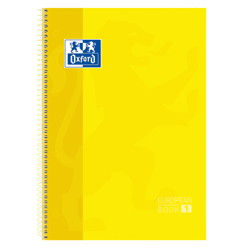 [100430200] CUADERNO OXFORD EUROPEAN BOOK 1 TAPA EXTRADURA AMARILLO CUADRO 5x5 MM.