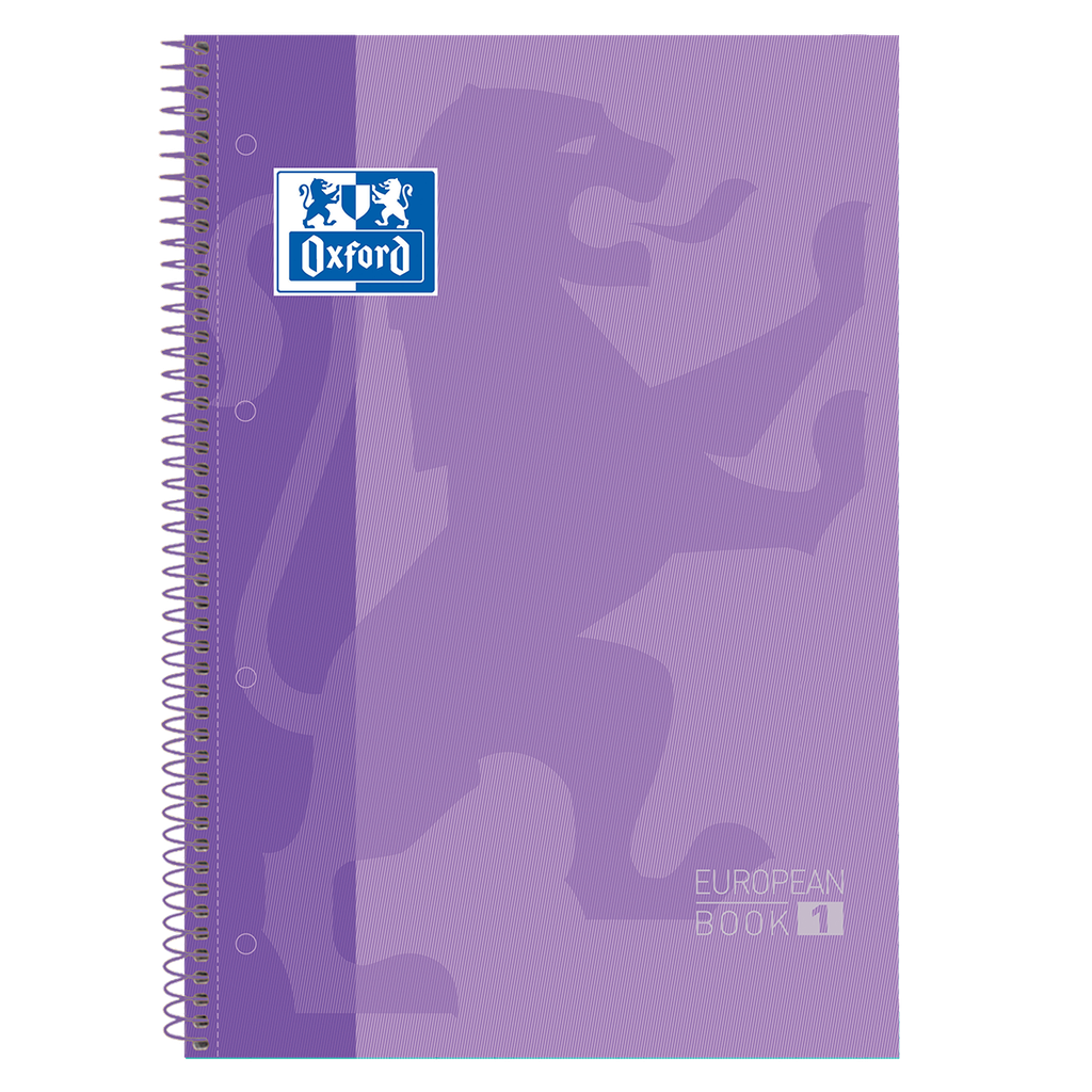 [100430201] CUADERNO OXFORD EUROPEAN BOOK 1 TAPA EXTRADURA MALVA CUADRO 5x5 MM.