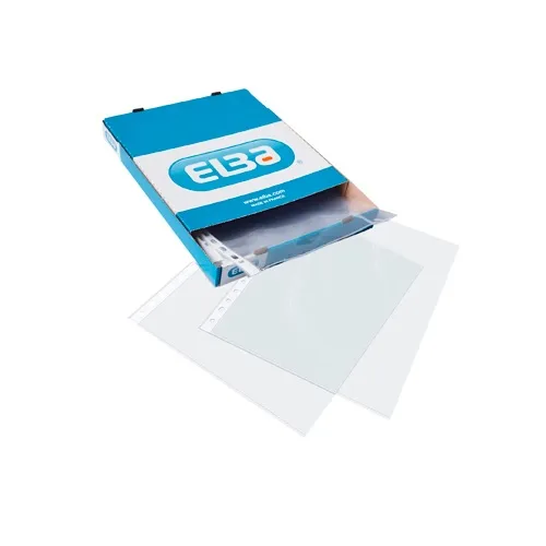 [400005365] CAJA 100 FUNDAS MULTITALADRO FOLIO PP PIEL DE NARANJA ELBA