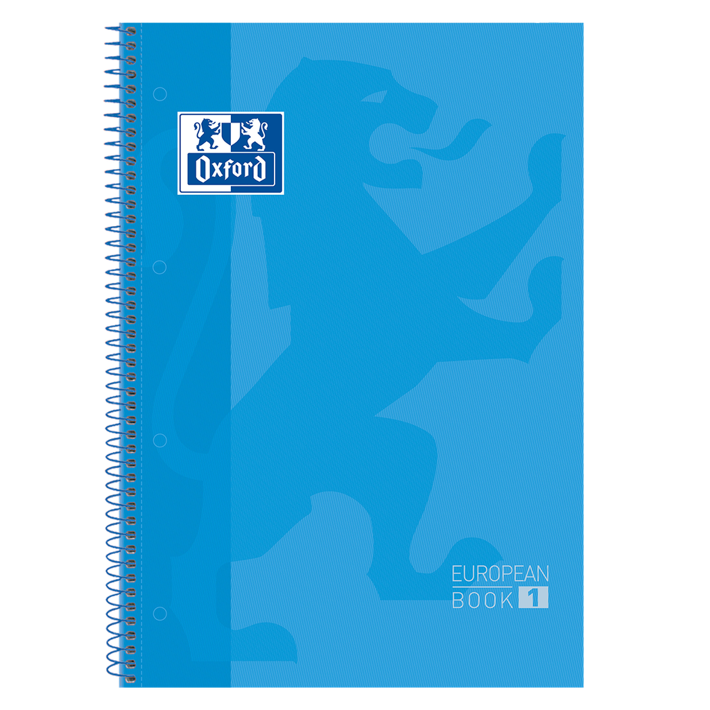 [400028276] CUADERNO OXFORD EUROPEAN BOOK 1 TAPA EXTRADURA TURQUESA CUADRO 5x5