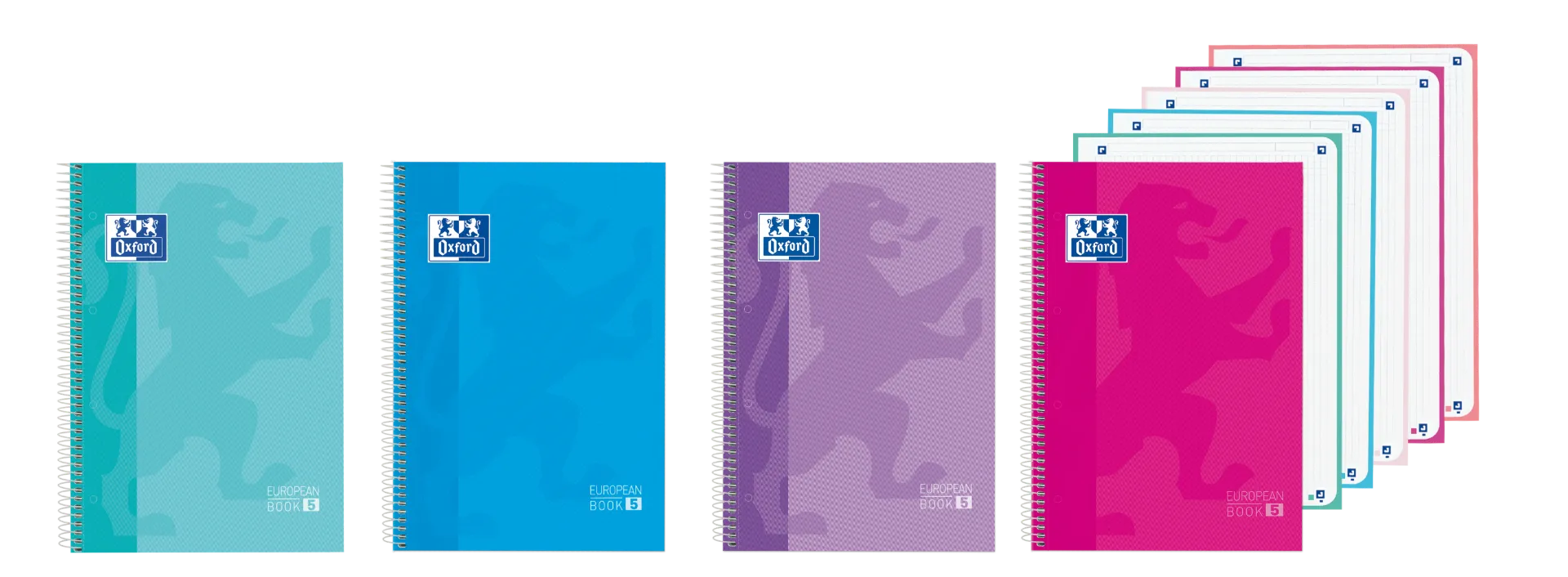 [400073042] CUADERNO OXFORD A4+ EUROEAN BOOK 5 60+60 H. GRATIS TAPA EXTRADURA 5x5 COLORES TENDENCIA