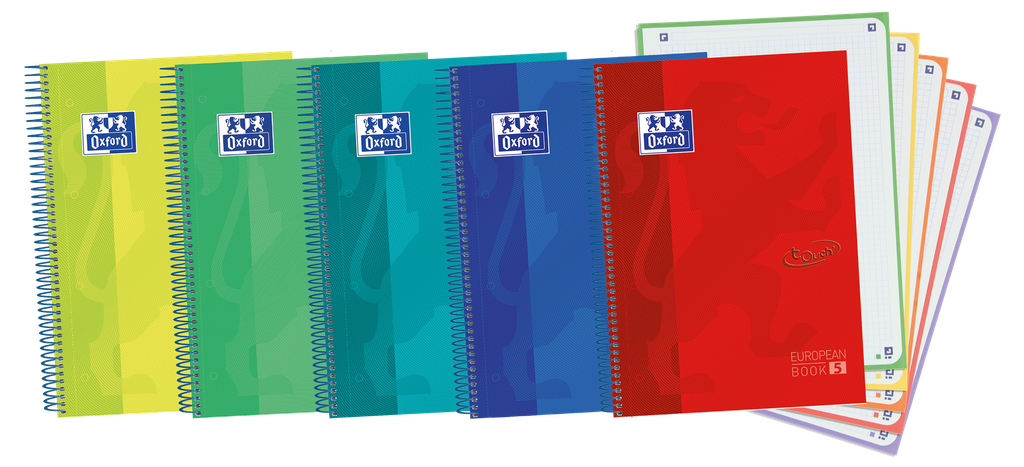 [400138671] CUADERNO OXFORD SOFT TOUCH A4+ EUROPEAN BOOK 5 120 H. 5x5 MM.