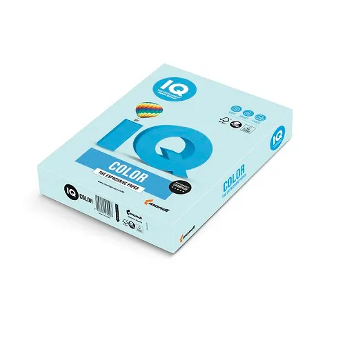[A380BL] PAQUETE 500 HOJAS IQ COLOR AZUL BL29 A3 80G