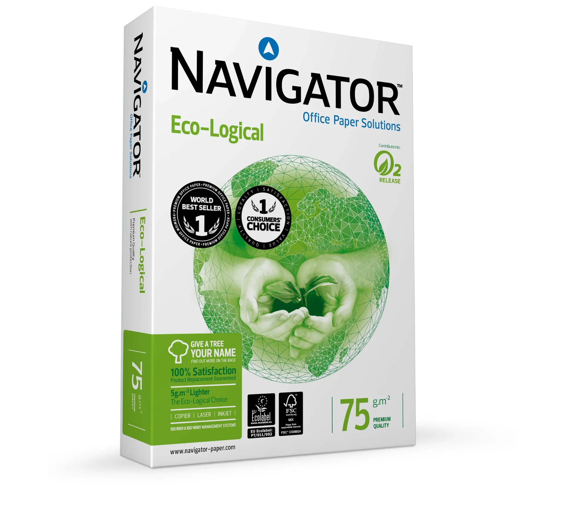 [NAVIGA75A4] [ECOLOGICAL75A4] PAQUETE 500 HOJAS A4 75G ECOLOGICAL NAVIGATOR
