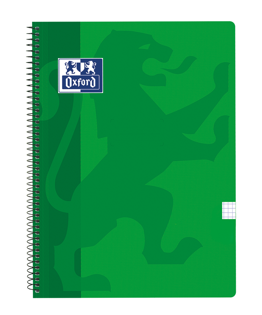 [400079661] CUADERNO OXFORD TAPA PLASTICO 80H CUADRO 4X4 FOLIO VERDE
