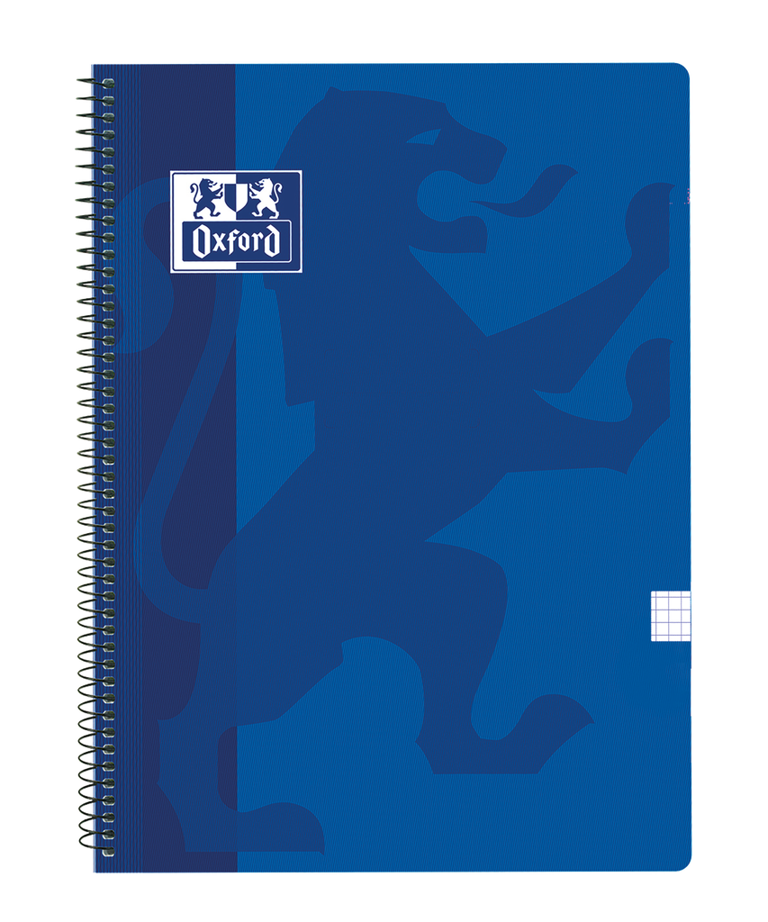 [400093618] CUADERNO OXFORD TAPA PLASTICO 80H CUADRO 4X4 FOLIO AZUL