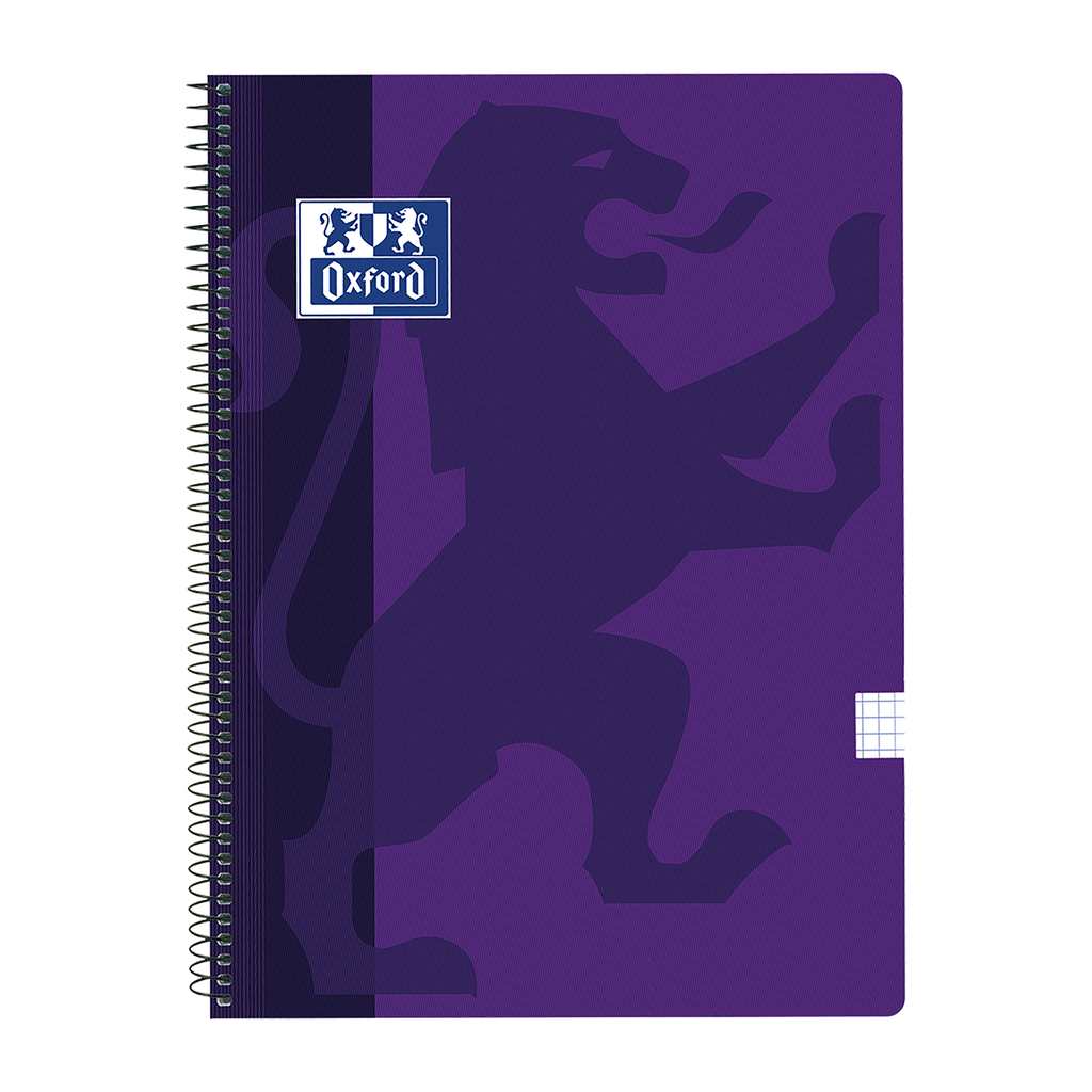 [400106963] CUADERNO OXFORD TAPA PLASTICO 80H CUADRO 4X4 FOLIO LILA