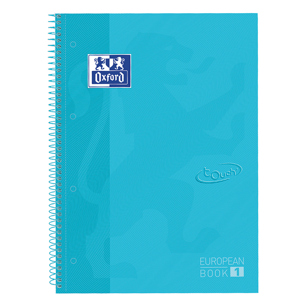 [400107010] CUADERNO OXFORD SOFT TOUCH A4+ EUROPEAN BOOK 1 80 H. 5x5 MM. CIELO