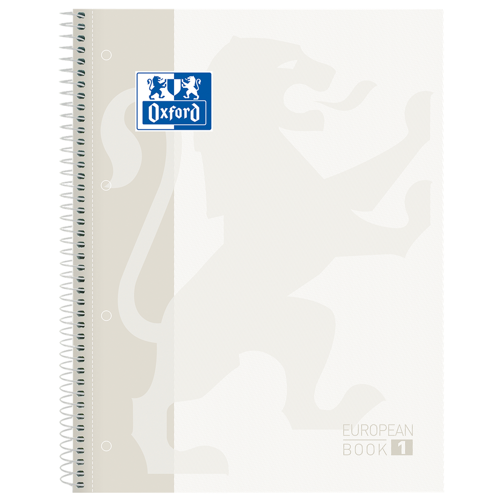 [400117449] CUADERNO OXFORD EUROPEAN BOOK 1 TAPA EXTRADURA BLANCO CUADRO 5x5 MM.