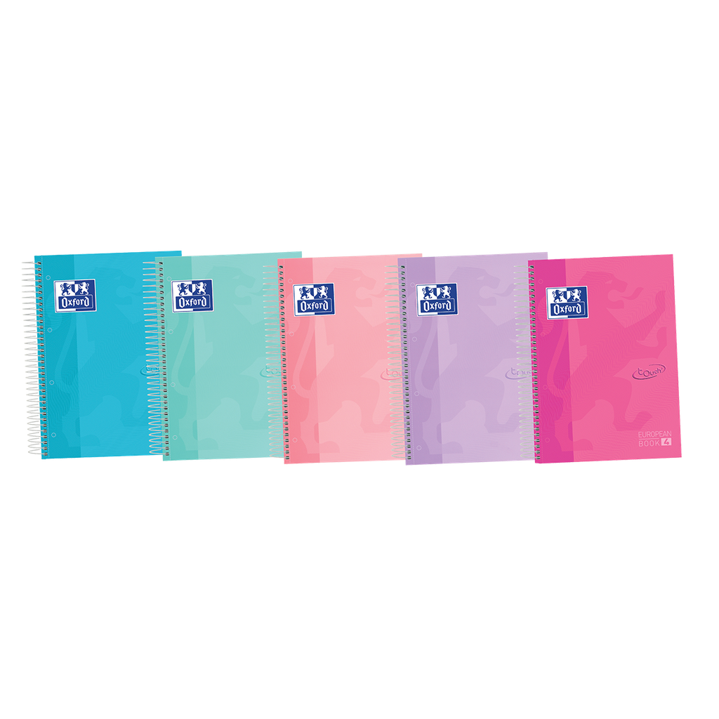 [400133561] CUADERNO OXFORD SOFT TOUCH A5+ EUROPEAN BOOK 4 120 H. 5x5 MM. TENDENCIA