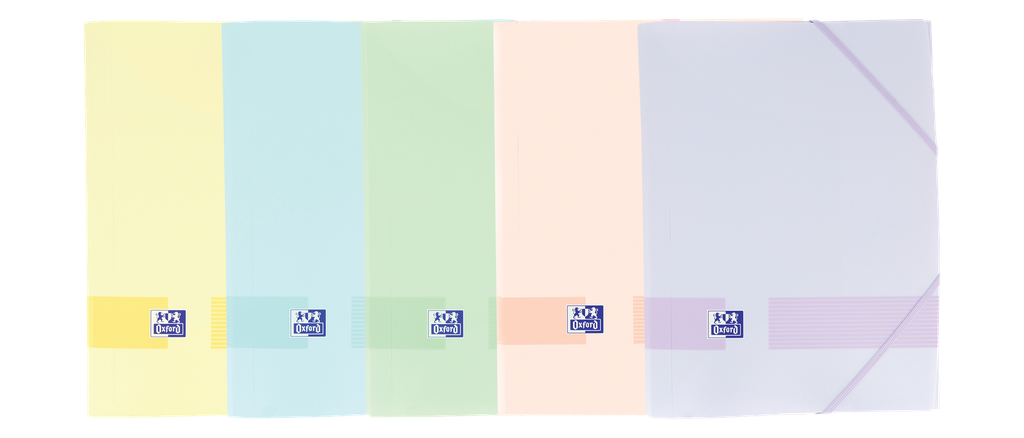[400146208] CARPETA DE POLIPROPILENO A4+ 3 SOLAPAS Y GOMAS OXFORD LIVE & GO COLORES PASTEL