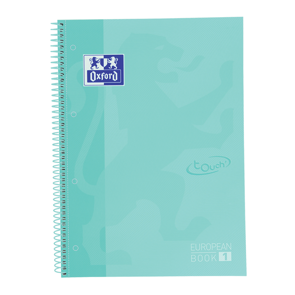[400117274] CUADERNO OXFORD SOFT TOUCH A4+ EUROPEAN BOOK 1 80 H. 5x5 MM. ICE MINT PASTEL