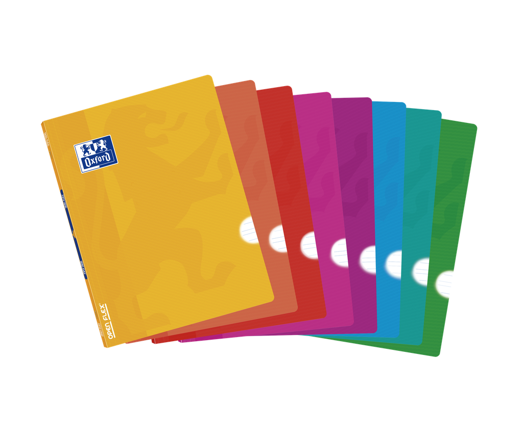 [400073338] LIBRETA GRAPADA  A4 48 HOJAS 90 GRAMOS TAPAS PLÁSTICO PAUTA 3,5MM SURTIDO OPENFLEX OXFORD