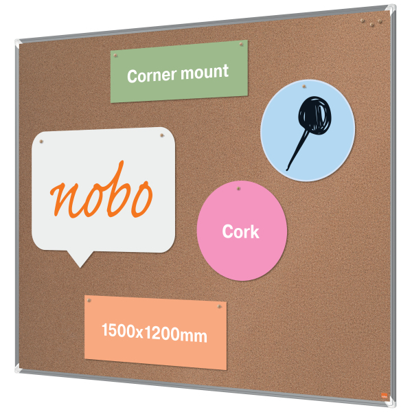 [1915183] [1915183] Tablero de anuncios Nobo Premium Plus de corcho 1500 x 1200 mm