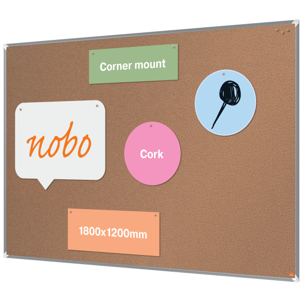 [1915184] [1915184] Tablero de anuncios Nobo Premium Plus de corcho 1800 x 1200 mm