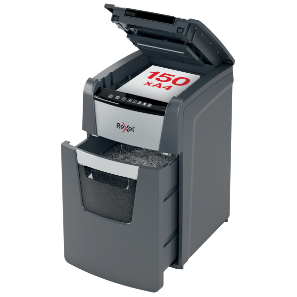[2020150XEU] [2020150XEU] Destructora automática Rexel Optimum AutoFeed 150X de corte en partículas, negro