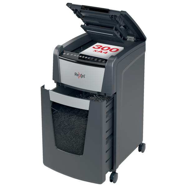 [2020300XEU] [2020300XEU] Destructora automática Rexel Optimum AutoFeed 300X de corte en partículas, negro