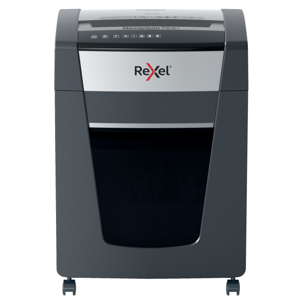 [2021515MEU] [2021515MEU] Rexel Momentum P515+ Destructora de papel de micro corte sin atascos, negro/plata