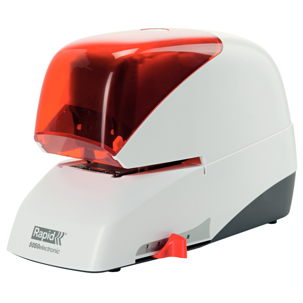 [20993214] [20993214] Grapadora eléctrica Rapid sin contacto 5050E, plata/naranja