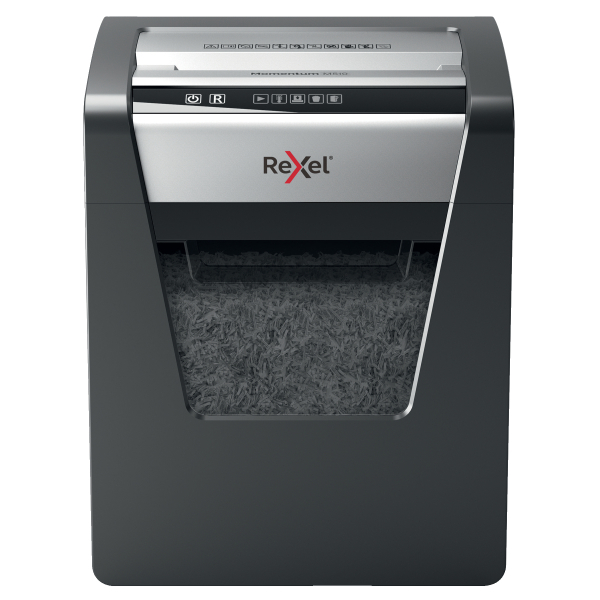 [2104575EU] [2104575EU] Destructora de papel Rexel Momentum M510, negro/plata