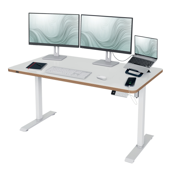 [67730001] [67730001] Escritorio Eléctrico Leitz Ergo 140 x 80cm con recordatorio para ponerte de pie, blanca