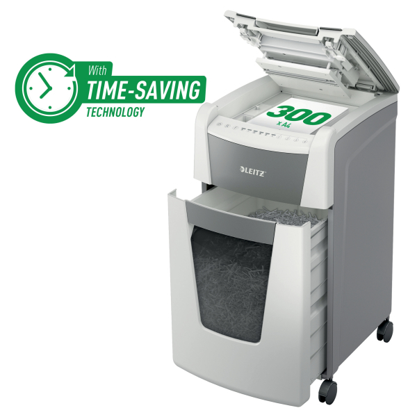 [80150000] [80150000] Destructora automática para oficina Leitz IQ 300 Autofeed P4, blanca