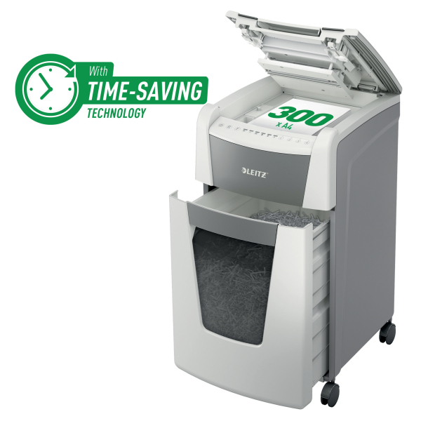 [80160000] [80160000] Destructora automática para oficina Leitz IQ 300 Autofeed P5, blanca
