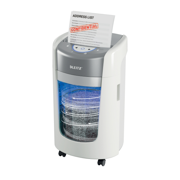 [83580000] Destructora de Papel Leitz IQ OptiMax Home Office 225 Microcorte Seguridad P5 15L - Blanca