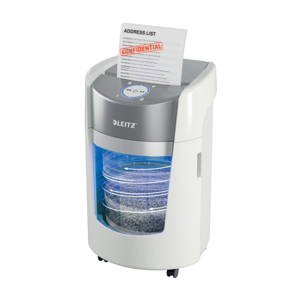 [83590000] [83590000] Destructora de Papel Leitz IQ OptiMax Office 350 pequeña Microcorte Seguridad P5 22L - Blanca